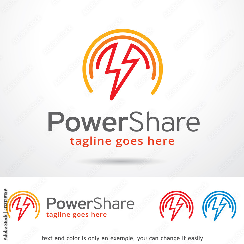 Power Share Logo Template Design Vector Power Share Logo Template Design Vector