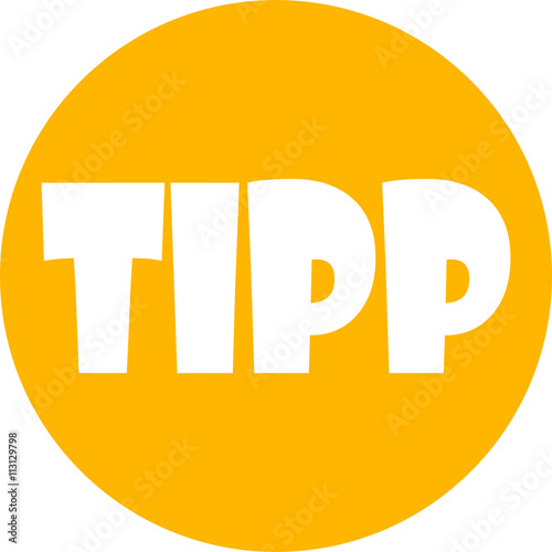 TIPP orangener Button