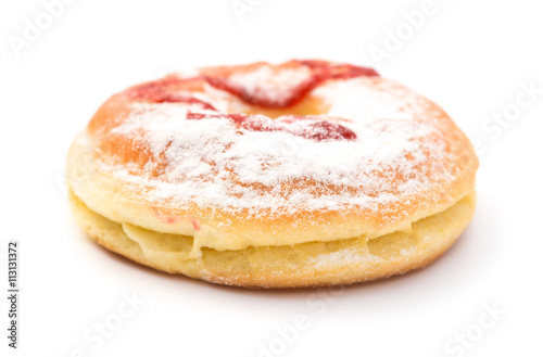 side view donut on a white background