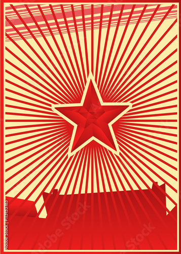 communist propaganda poster with modern design