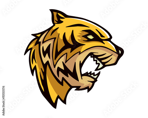 Fototapeta Naklejka Na Ścianę i Meble -  Leadership Animal Logo - Fierce Tiger Character