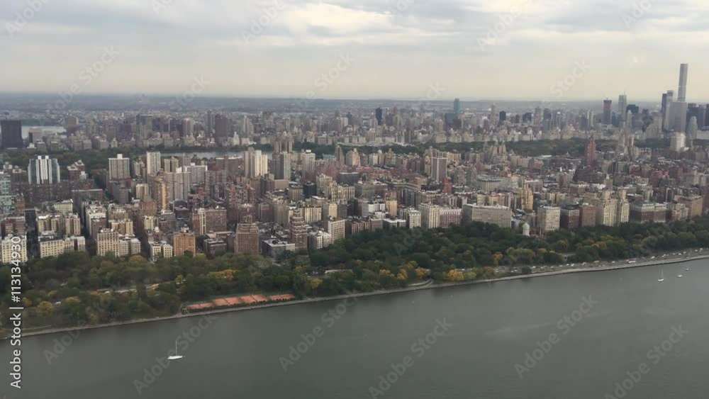 Aerial view of Manhattan from helicopter Aerial view of Manhattan from helicopter