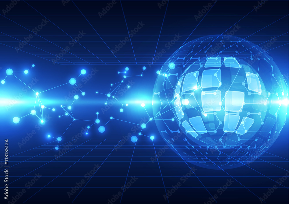 vector digital global technology concept, abstract background vector digital global technology concept, abstract background
