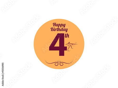 Happy Birthday vintage logo photo