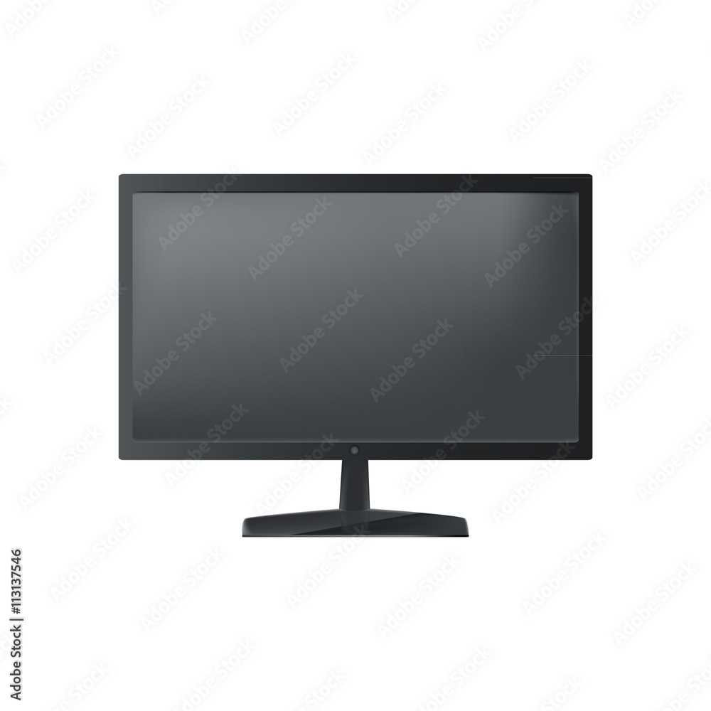 Isolated object. Plasma TV on a white background. Realistic obje Isolated object. Plasma TV on a white background. Realistic obje