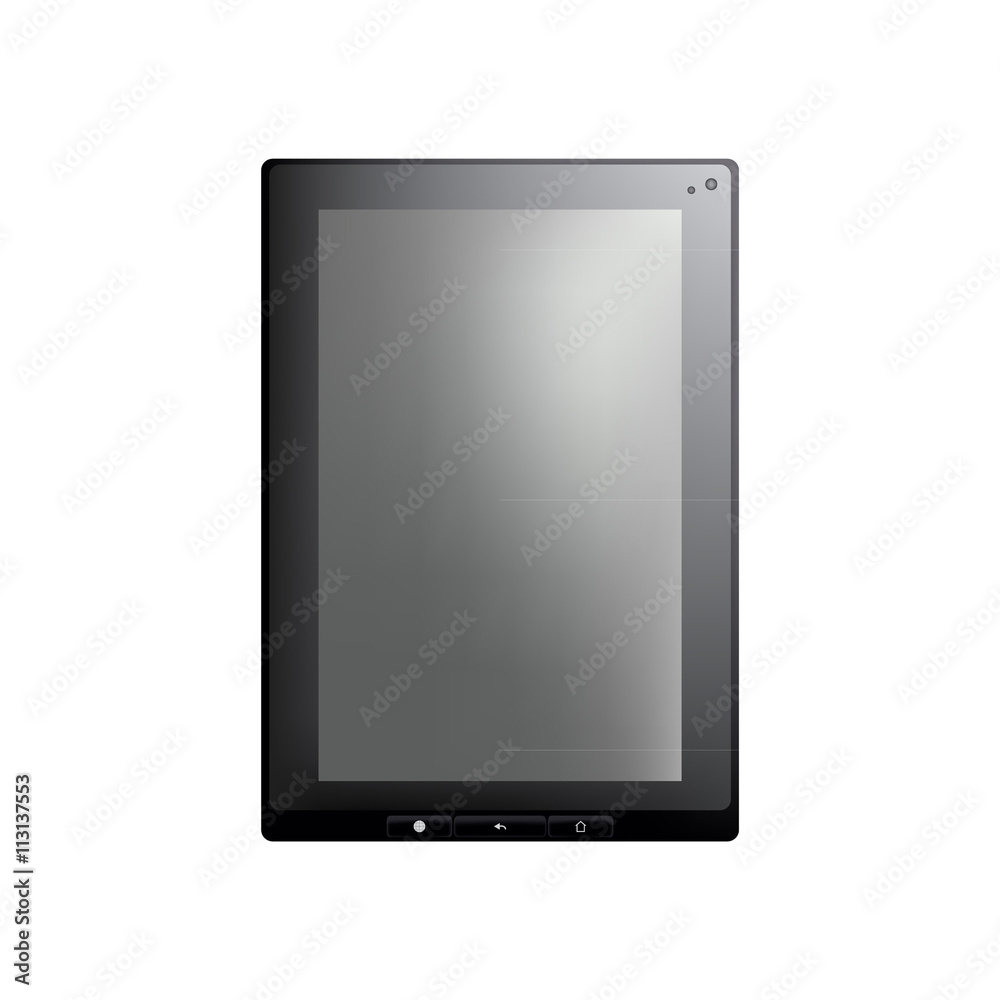 Isolated object. The tablet on a white background. Realistic obj Isolated object. The tablet on a white background. Realistic obj