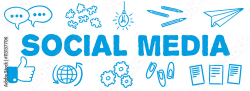 Stick Figure Series Banner Blue / Social Media