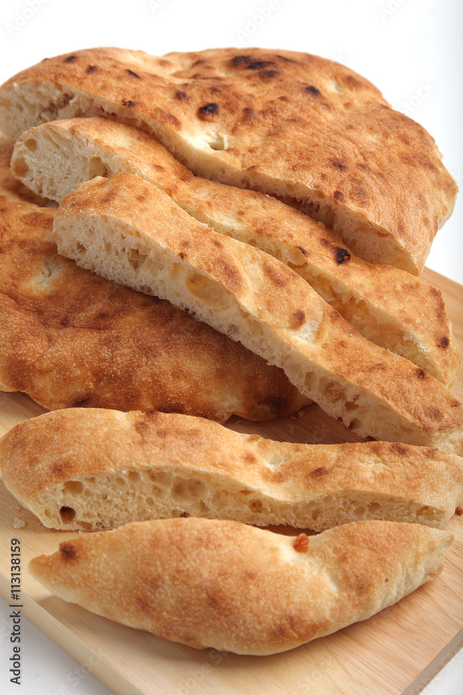 pita bread on Board pita bread on Board