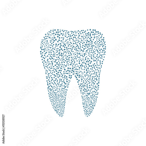 Tooth logo. Medical design. Dentist office icon. Vector illustration.