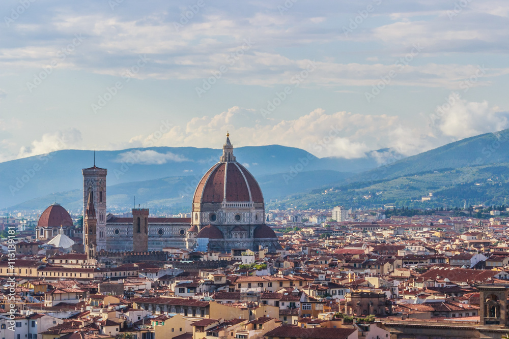 Cathedral of Florence,Duomo,Cathedral of Florence Italy, View from the Michelangelo's Piazza