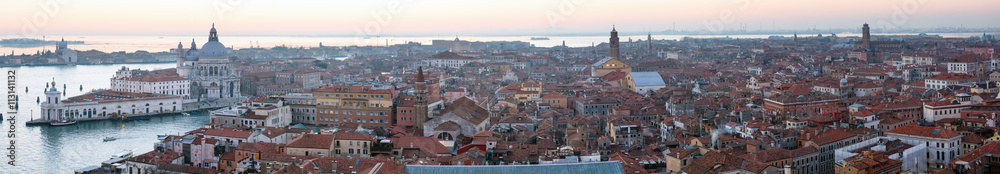 Fototapeta Venice city (Italy) top panorama.