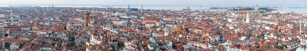 Venice city (Italy) top panorama.