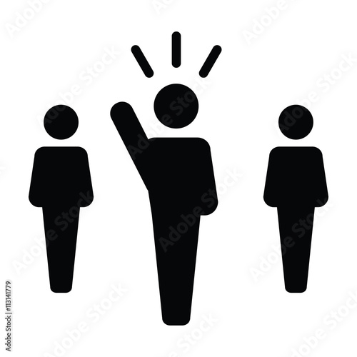 Leader Icon - Teamwork, Group of People Vector Icon illustration photo