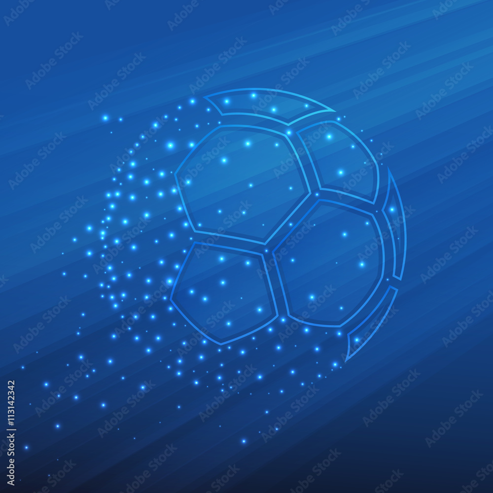 Fototapeta premium Abstract soccer ball