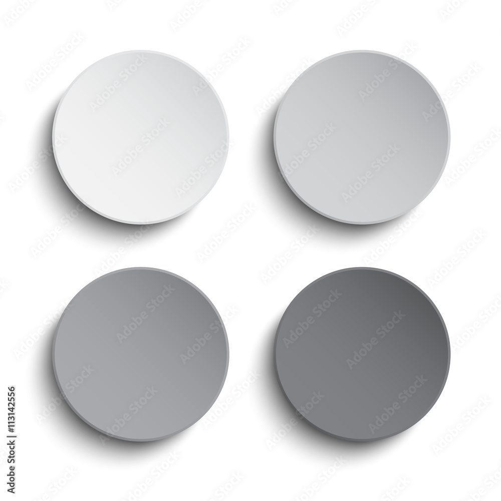 Set grey circles empty banner on white background. Set grey circles empty banner on white background.
