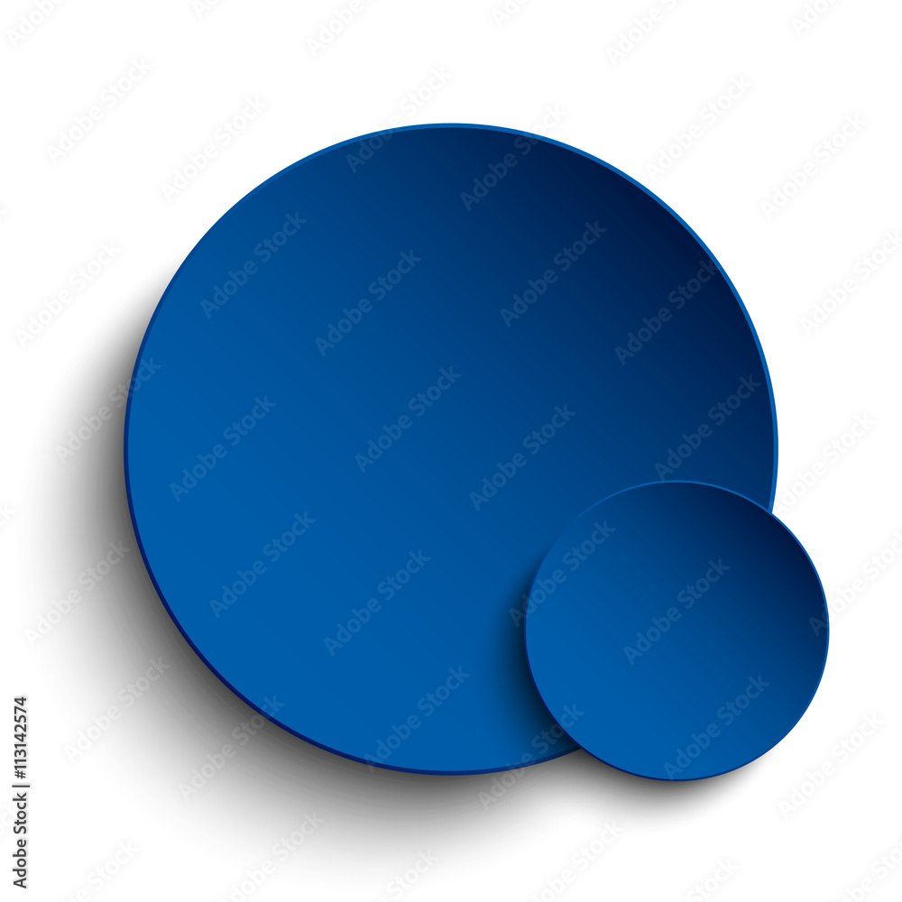 Blue circle empty banner on white background. Blue circle empty banner on white background.