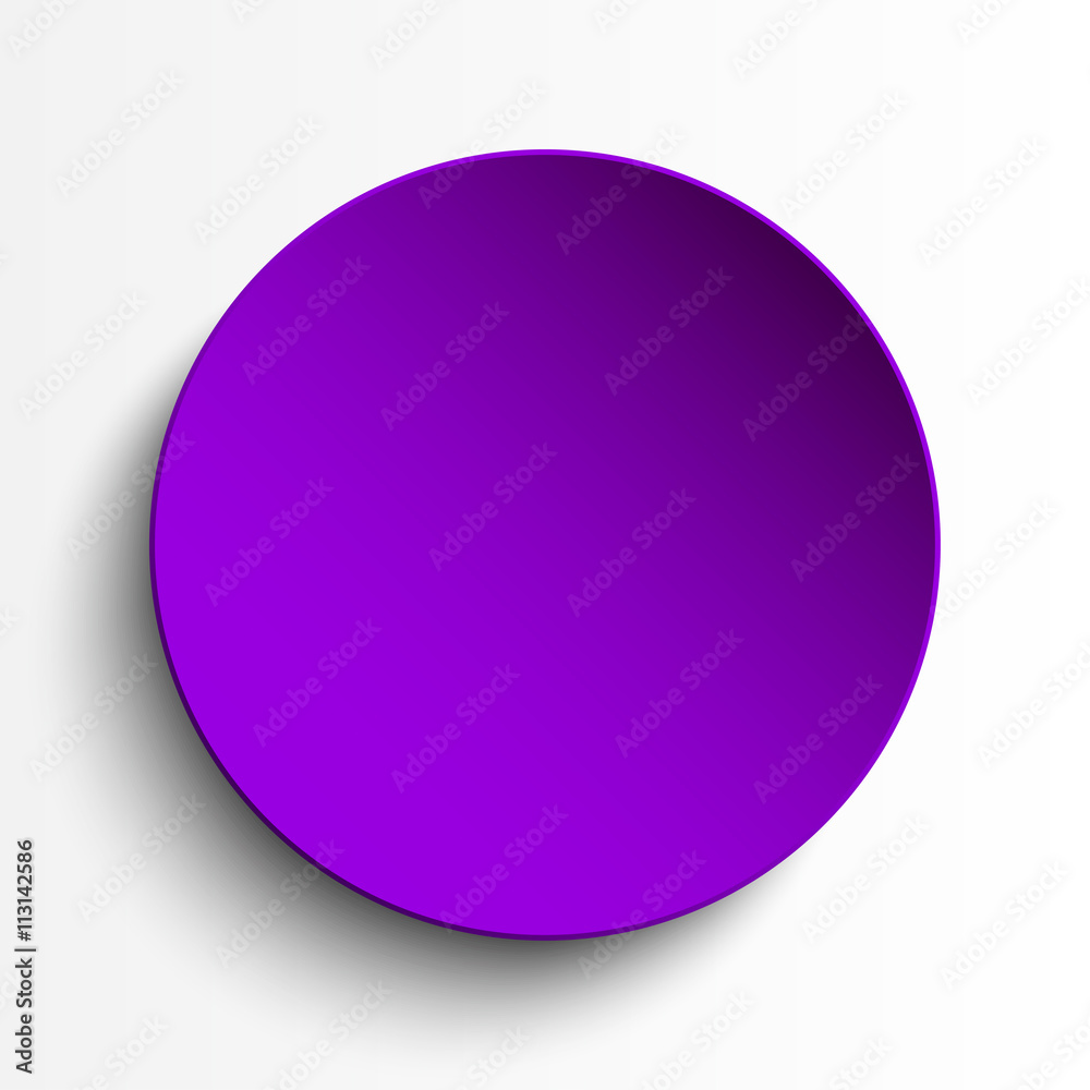Purple circle empty banner on white background.