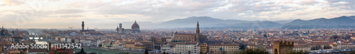 Evening Florence top panorama (Italy).