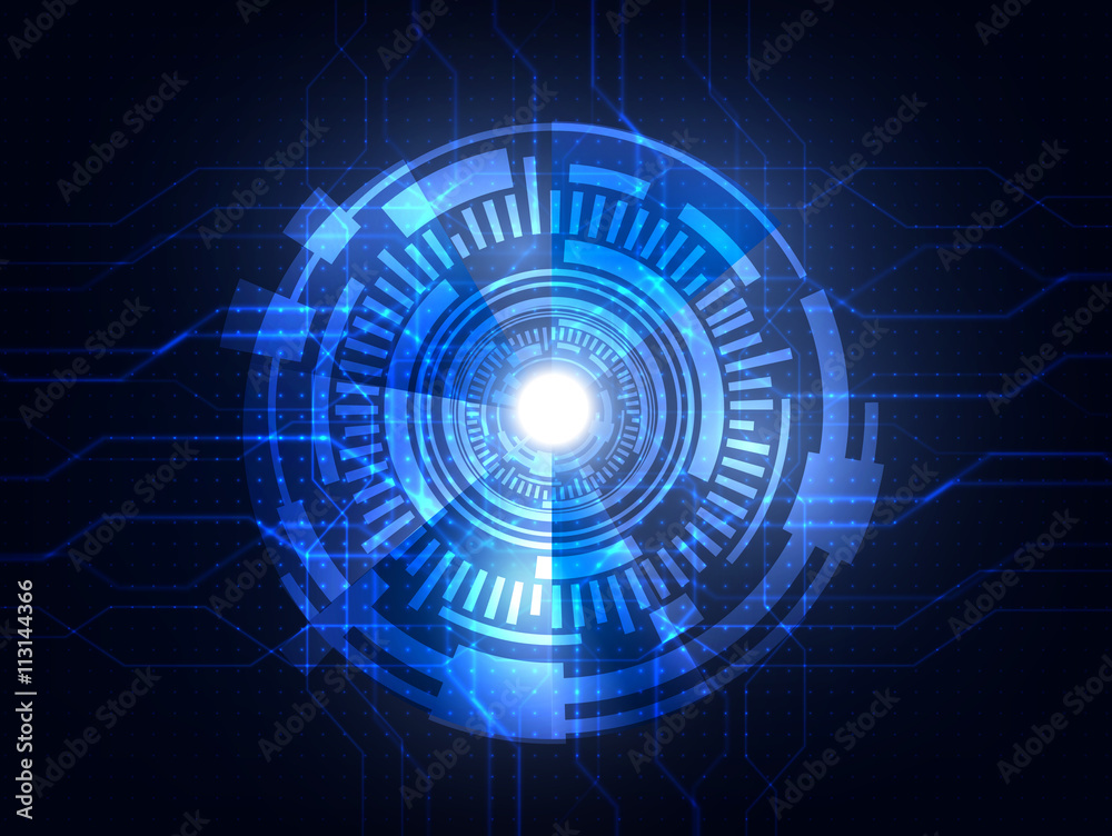 Abstract blue futuristic digital technology background. Vector illustration Abstract blue futuristic digital technology background. Vector illustration