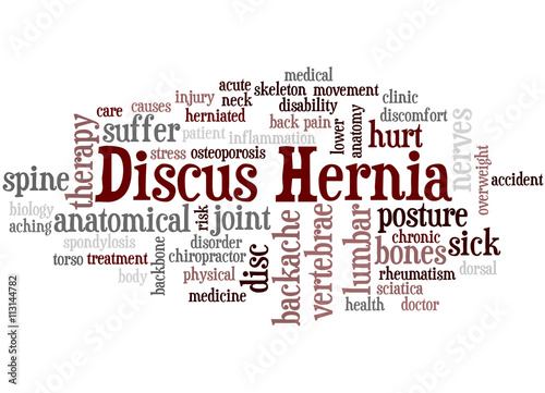 Discus Hernia, word cloud concept 4