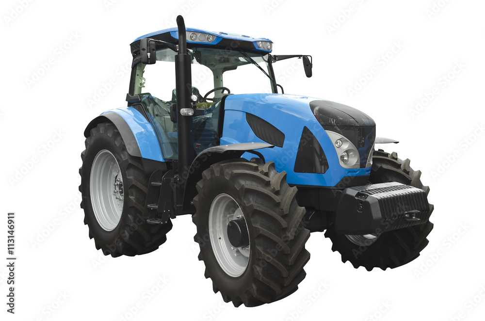 Agricultural tractor isolated on a white background Agricultural tractor isolated on a white background