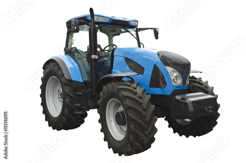 Agricultural tractor isolated on a white background