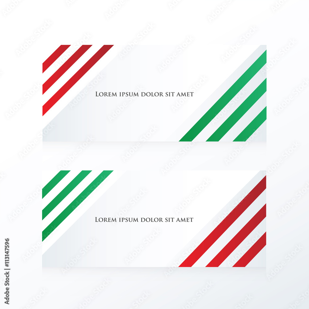 line abstract banner  red, green