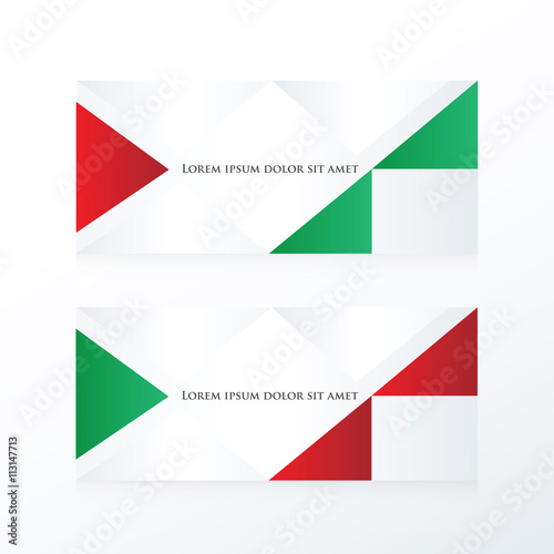 Free Download abstract banner modern  red, green - GFXLoad