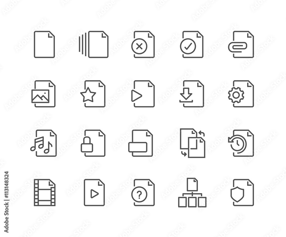 Line File Icons