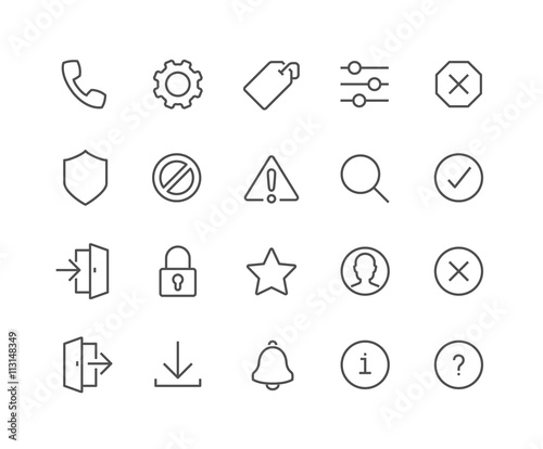 Line Interface Icons