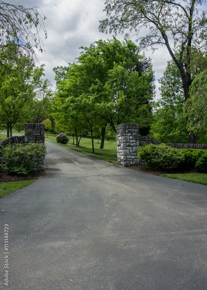 Fototapeta premium Stone Entry Fence