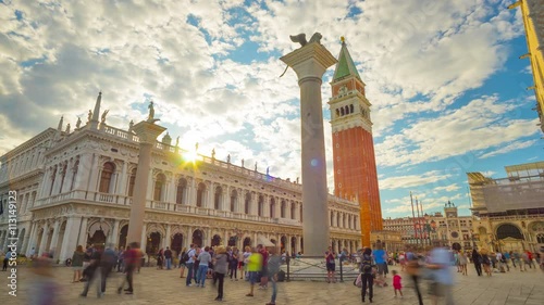 Timelapse pan of Saint Mark's Square in Venice.