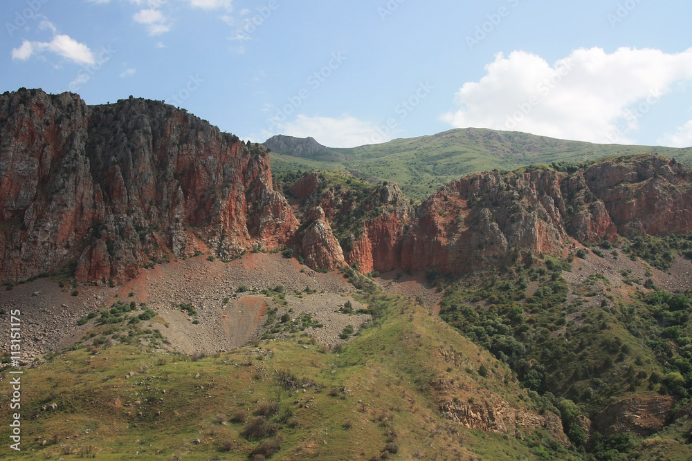 Schlucht des Amaghu daneben Noravank. Armenien