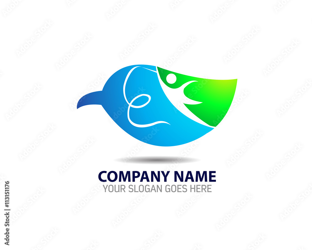 Human Leaf Vector Logo Human Leaf Vector Logo