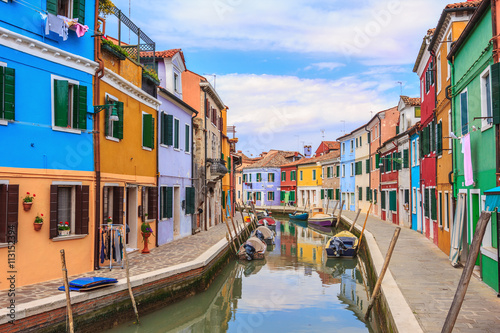 Colorful Houses in Burano island, Italy