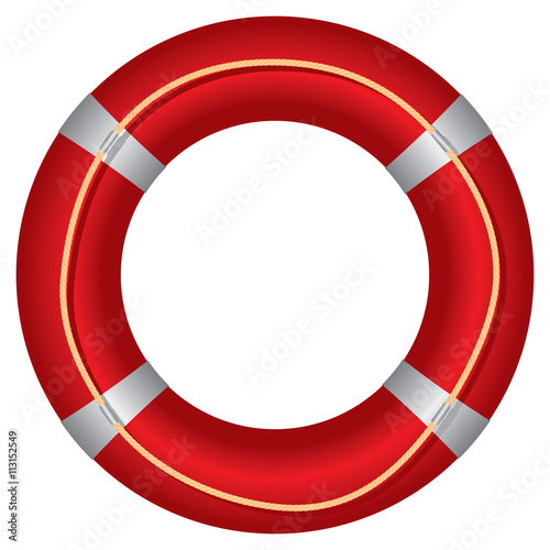 Vector illustration of a life belt.
