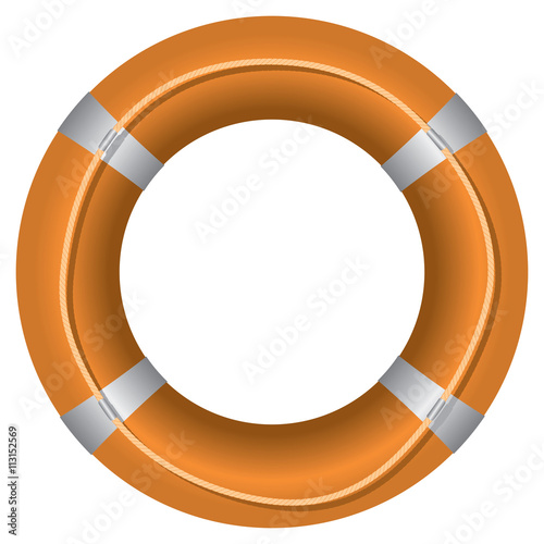 Vector illustration of a life belt.