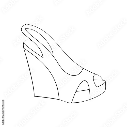 Shoes on platform