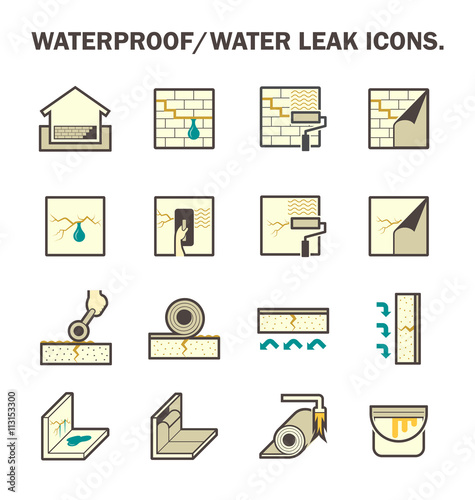 Waterproofing vector icon