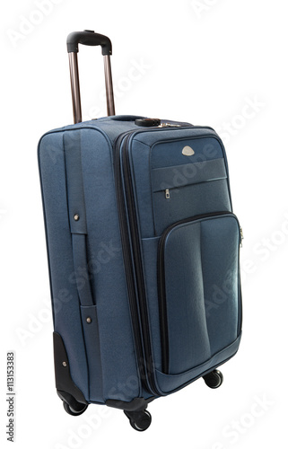 suitcase on wheels isolated