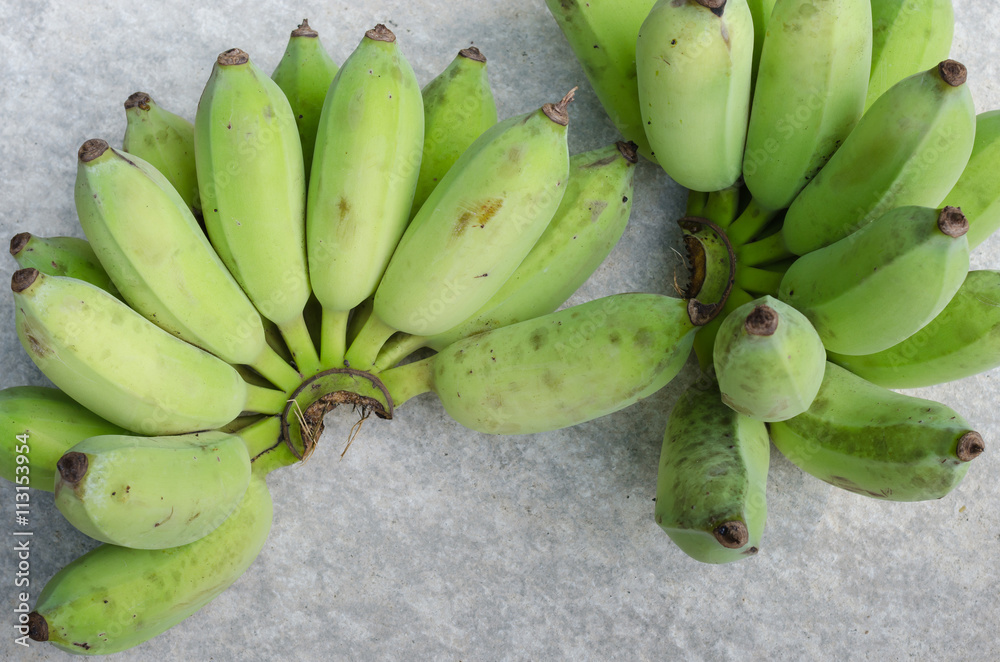 Organic Green Bananas.