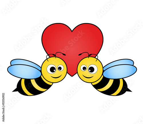 bees in love photo