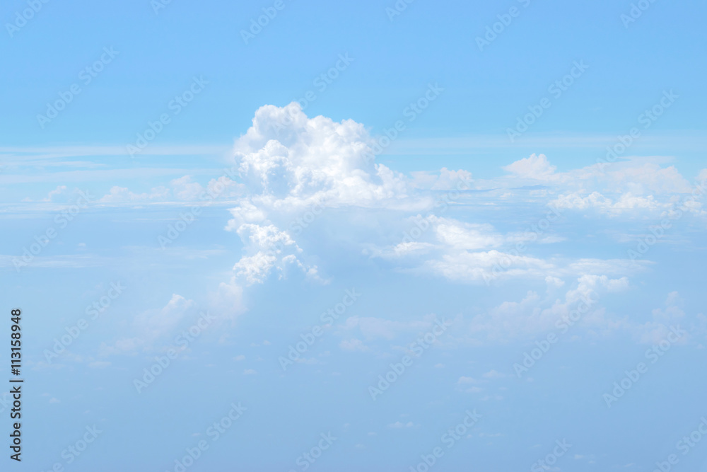Beautiful blue sky and skyline with white clouds. Beautiful blue sky and skyline with white clouds.