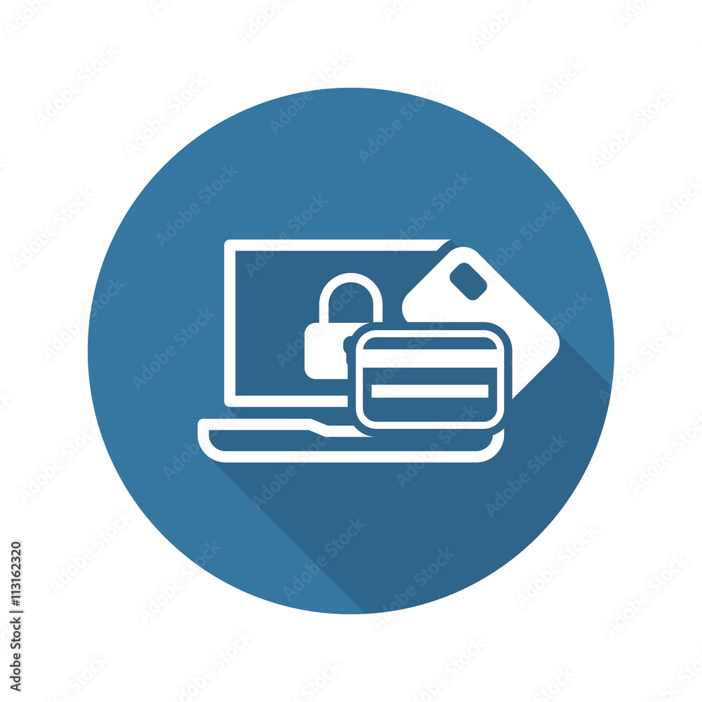 Secure Transaction Icon. Flat Design. Secure Transaction Icon. Flat Design.