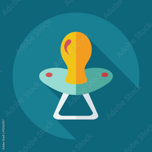 Flat modern design with shadow icons soother