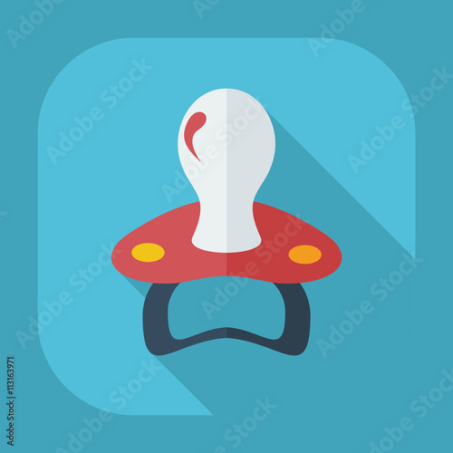 Flat modern design with shadow icons soother