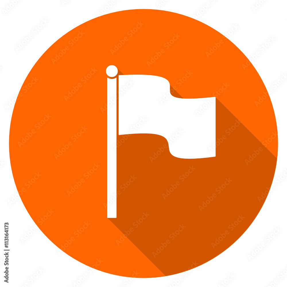 Orange flat design vector flag icon Orange flat design vector flag icon