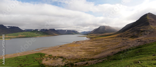 Vue du Dyrafjordur. Fjords du Nord Ouest. Islande