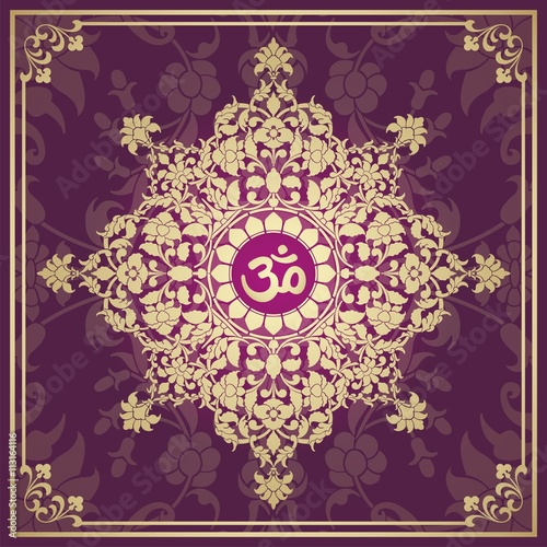 aum syllable, paisley design , Hinduism, India