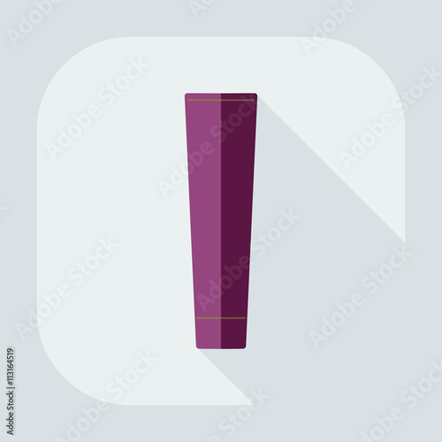 Flat modern design with shadow a tube of toothpaste